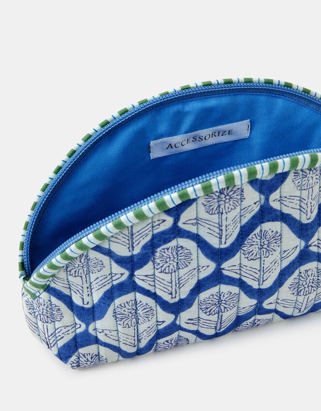 Dandelion Print Quilted Make Up Bag, , large