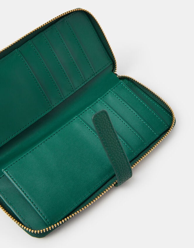 Tab Zip Around Purse, Green (GREEN), large
