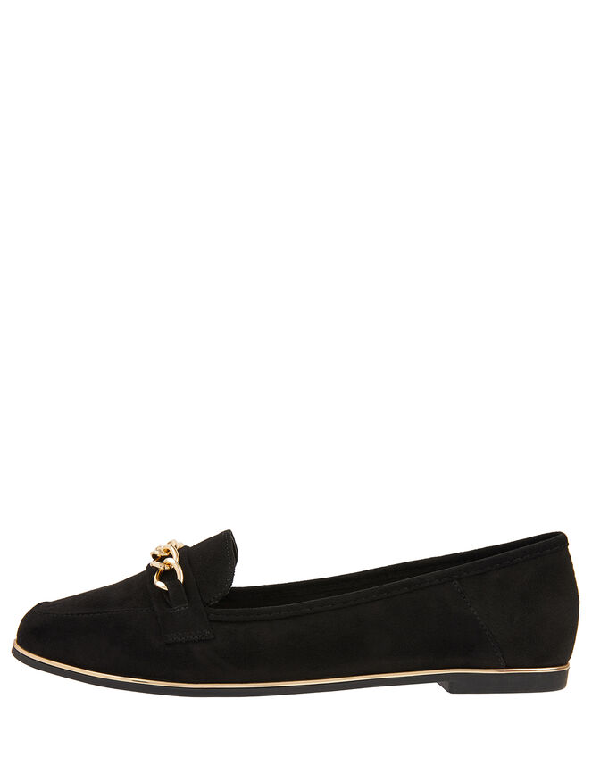 Chain Loafer Shoes, Black (BLACK), large