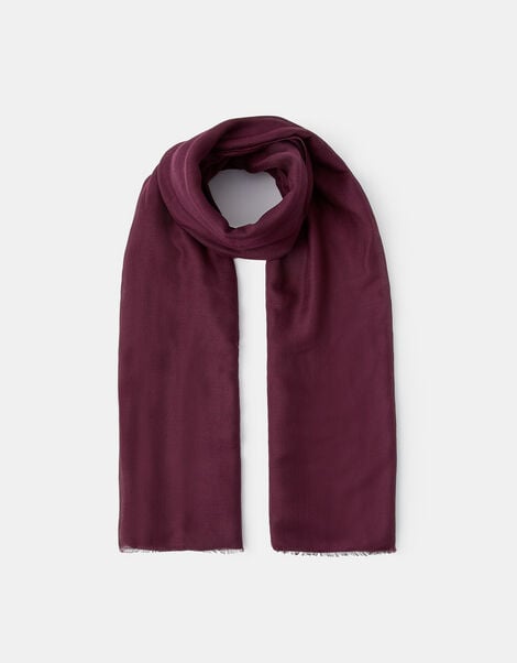 Lightweight Scarf, Red (BURGUNDY), large