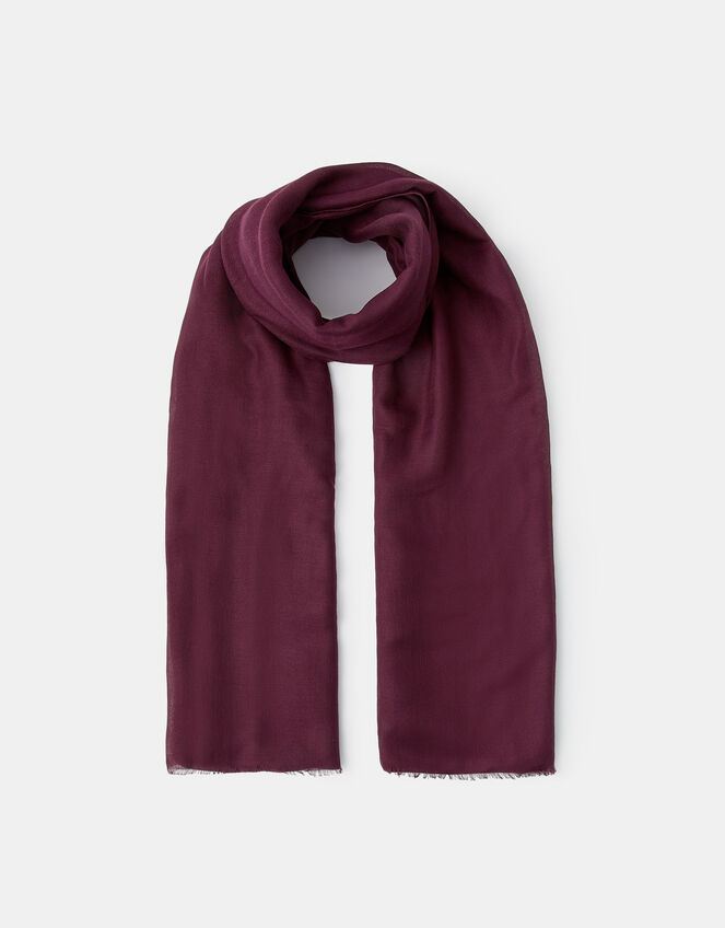 Lightweight Scarf, Red (BURGUNDY), large
