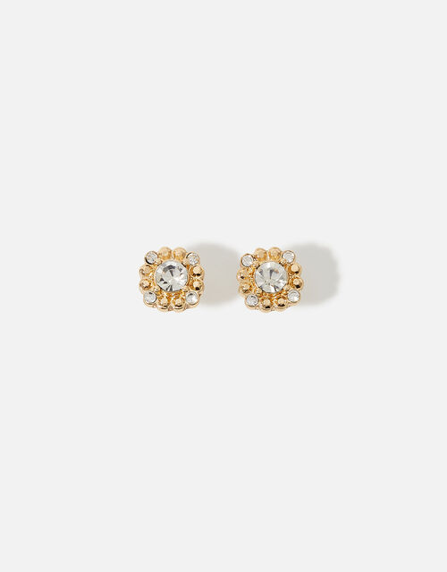 Halo Crystal Stud Earrings
