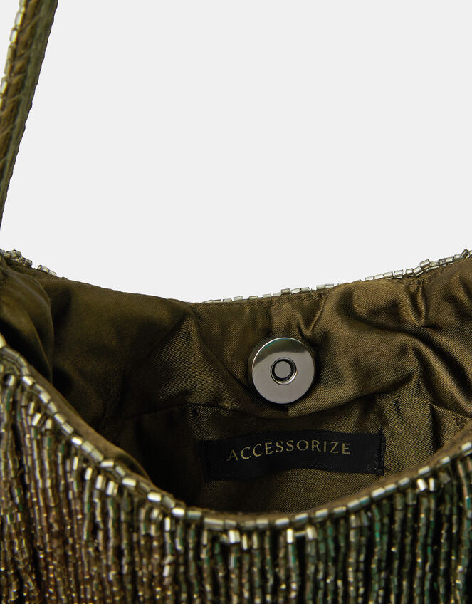 Beaded Fringe Handbag, , large