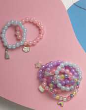 Glitter Bead Bracelet Pack with Charms, , large