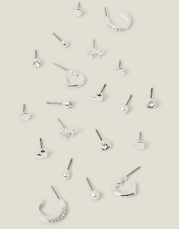 10-Pack Bow Stud and Hoop Earrings, , large