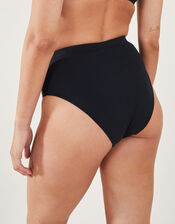 High Waist Bikini Bottoms, Black (BLACK), large