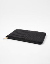 Quilted Nylon Laptop Case, Black (BLACK), large