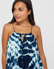 Tie-Dye Swing Dress, Blue (NAVY), large