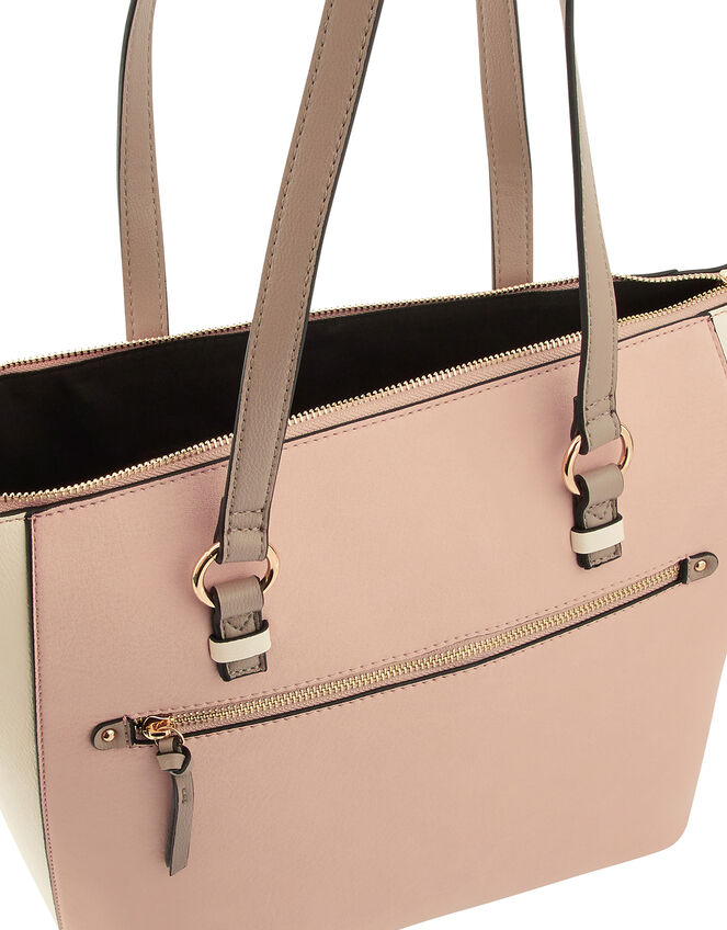 Dolly Vegan Colour-Block Tote Bag, Multi (PASTEL-MULTI), large