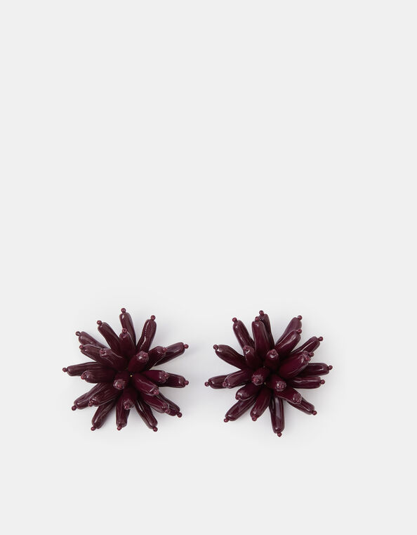 Chrysanthemum Flower Stud Earrings, , large