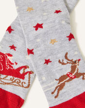 Santa Sleigh Socks , Grey (GREY), large