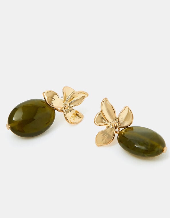 Mini Flower Resin Drop Earrings, , large