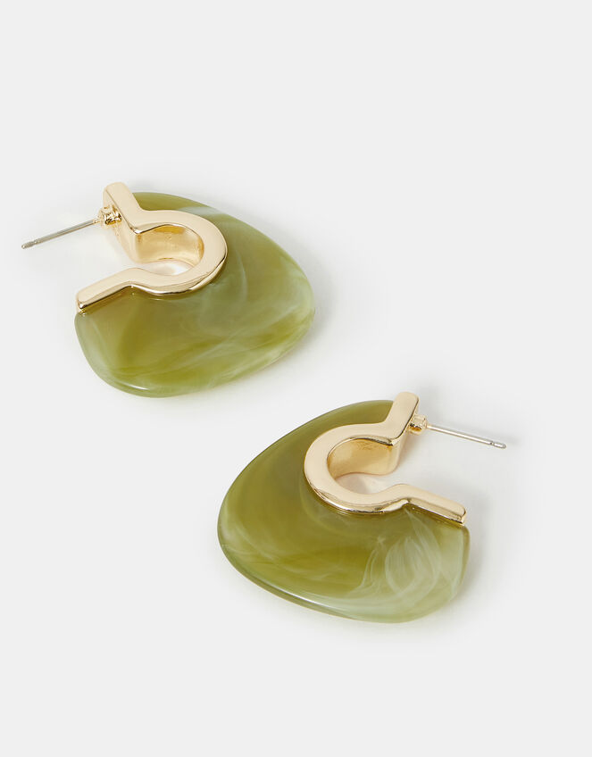 Chunky Resin Hoop Earrings, , large