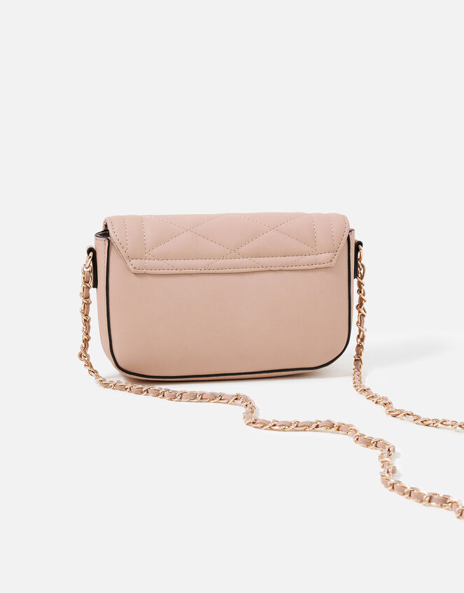 Chrissy Quilted Chain Cross-Body Bag, Pink (PINK), large
