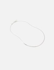 Sterling Silver Omega Chain Necklace, , large