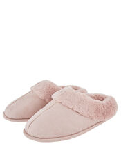 Suedette Mule Slippers, Pink (PINK), large