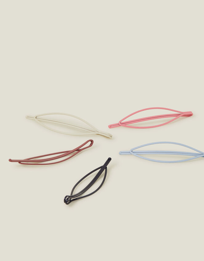 5-Pack Oval Slide Hair Clips, , large