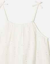Sequin Dress, White (WHITE), large