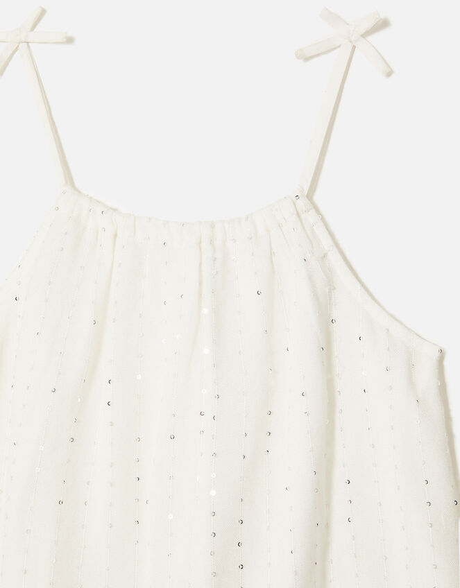 Sequin Dress, White (WHITE), large