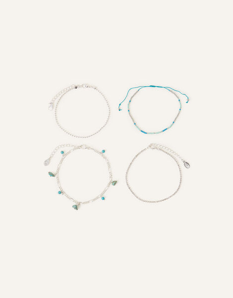 Beaded Anklets 4 Pack, , large