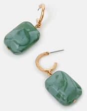 Resin Hoop Drop Earrings, , large