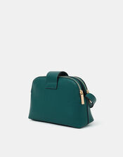 Double-Zip Cross Body Bag, Teal (TEAL), large