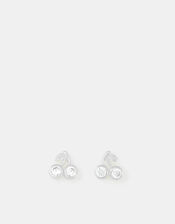 Sterling Silver Diamant&eacute; Cherry Stud Earrings, , large