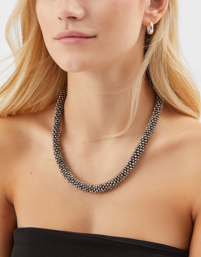 Chunky Bead Collar Necklace, , large