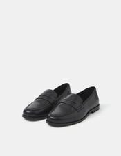 Leather Loafters, Black (BLACK), large