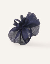 Jasmine Gathered Disc Sinamay Band Fascinator, Blue (NAVY), large