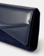 Fold Over Clutch Bag, Blue (NAVY), large