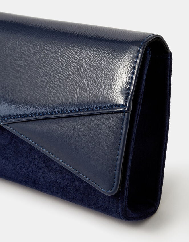 Fold Over Clutch Bag, Blue (NAVY), large