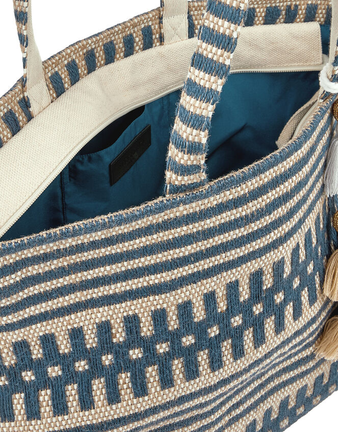 Willow Woven Beach Tote Bag, , large