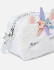 Girls Unicorn Fluffy Cross-Body Bag, , large