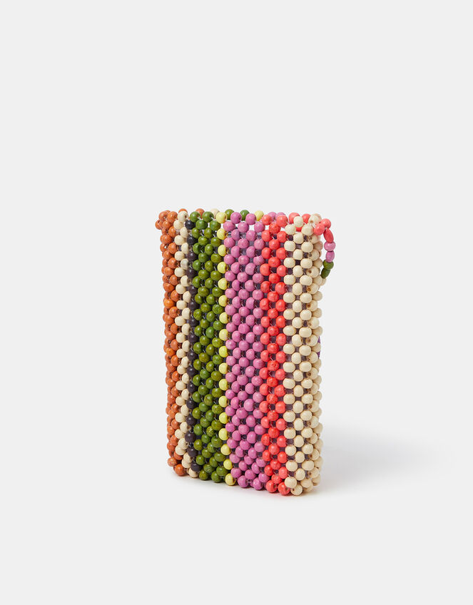 Stripe Beaded Phone Bag, , large