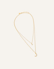 14ct Gold-Plated Celestial Necklace, , large