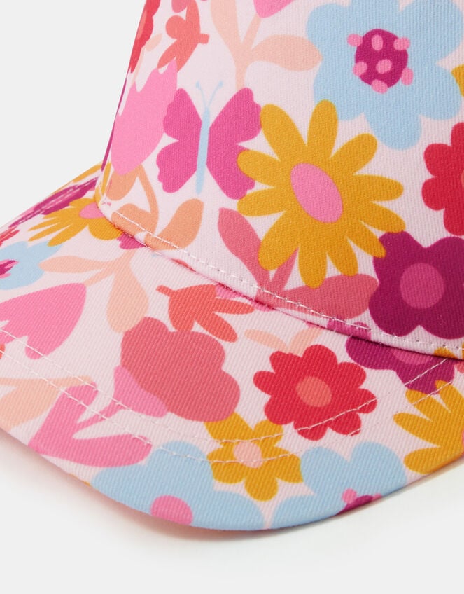 Girls Floral Cap, Multi (BRIGHTS MULTI), large