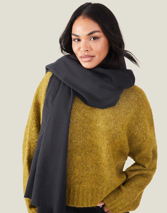 Grace SuperSoft Blanket Scarf Blue Blanket scarves Accessorize UK