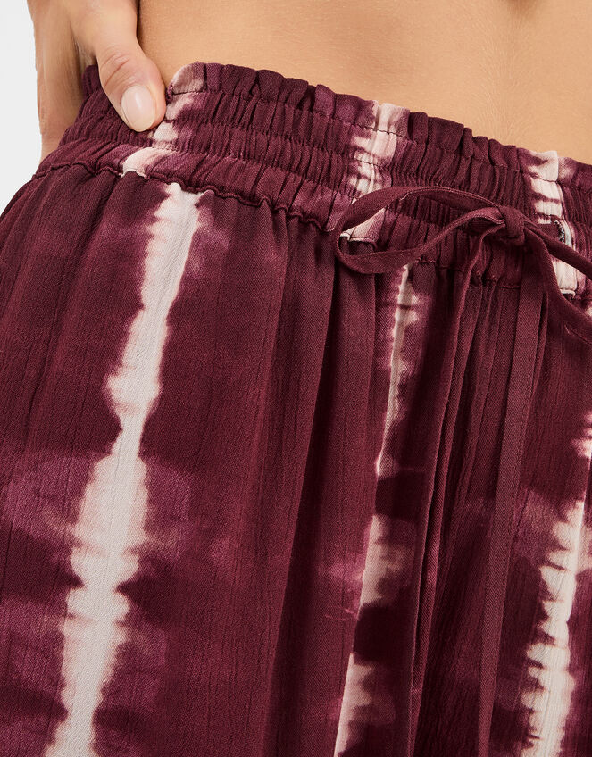 Tie Dye Beach Shorts, Red (BURGUNDY), large