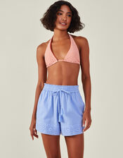 Broderie Beach Shorts, Blue (BLUE), large