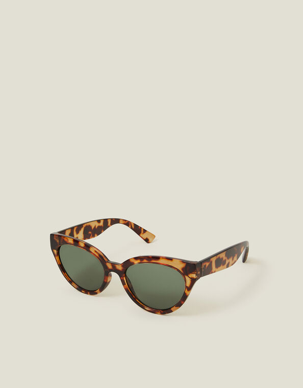 Crystal Tortoiseshell Cat Eye Sunglasses, , large