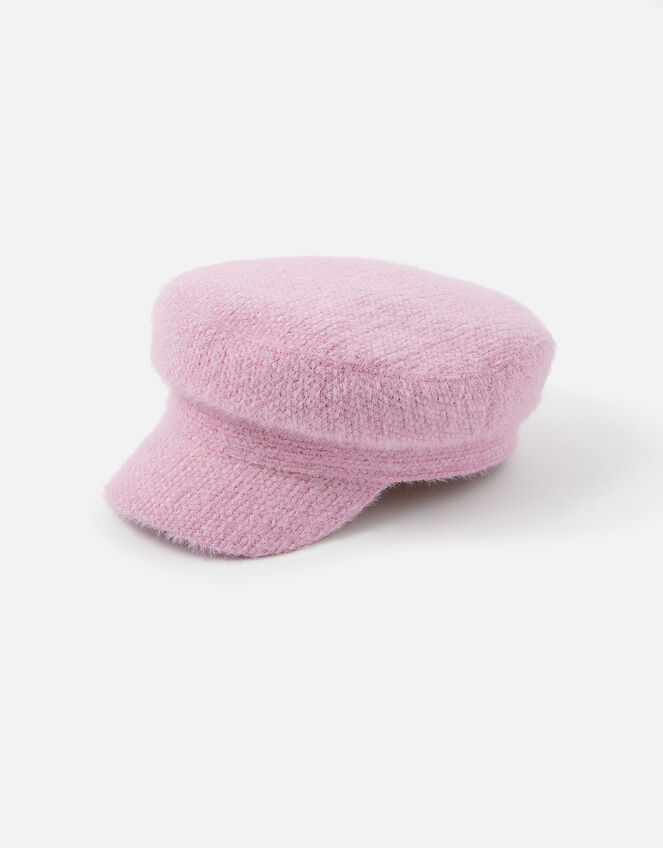 Fluffy Sparkle Baker Boy Hat, Pink (PINK), large