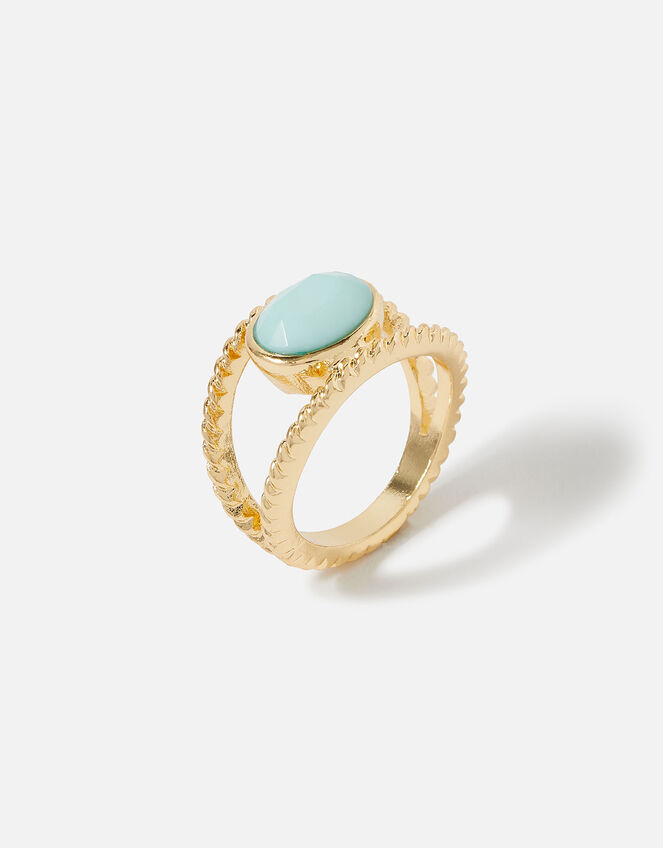 Seascape Statement Stone Ring, Blue (TURQUOISE), large