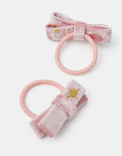 2-Pack Girls Velvet Bow Hair Bands, , large