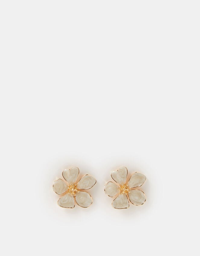 Flower Statement Stud Earrings, , large