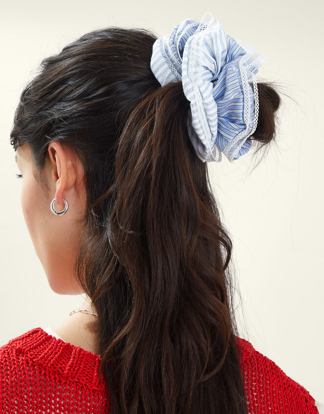 2-Pack Stripe Hair Scrunchies, , large