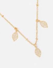 Discy Leaf Necklace, , large