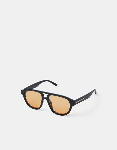 Orange Tinted Aviator Sunglasses, , large