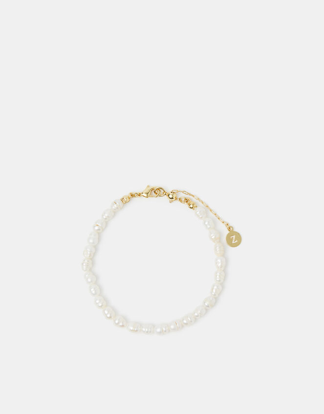 14ct Gold-Plated Pearl Bracelet, , large