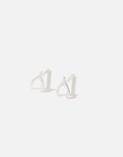 Sterling Silver Wishbone Studs, , large